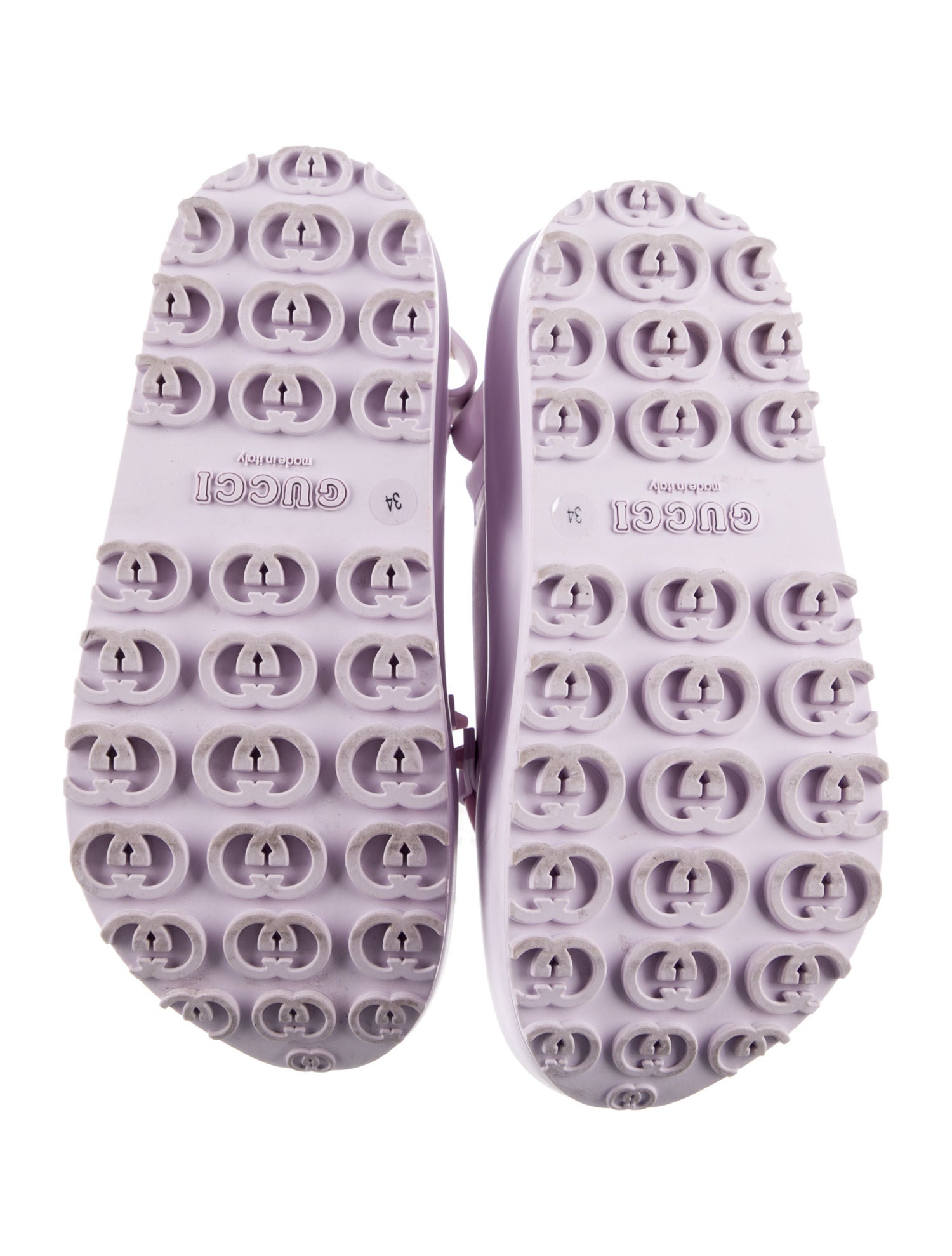 Gucci Rubber Slingback Sandals